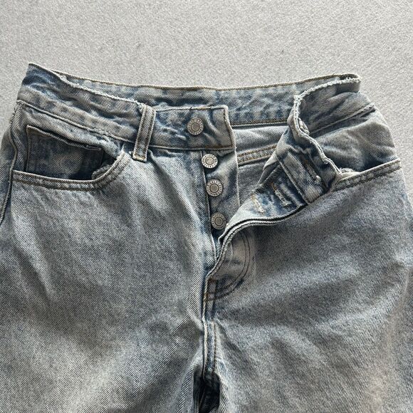 J Galt Shanghai‎ Straight Leg Raw Hem Jeans Size M Button Fly - Picture 3 of 4